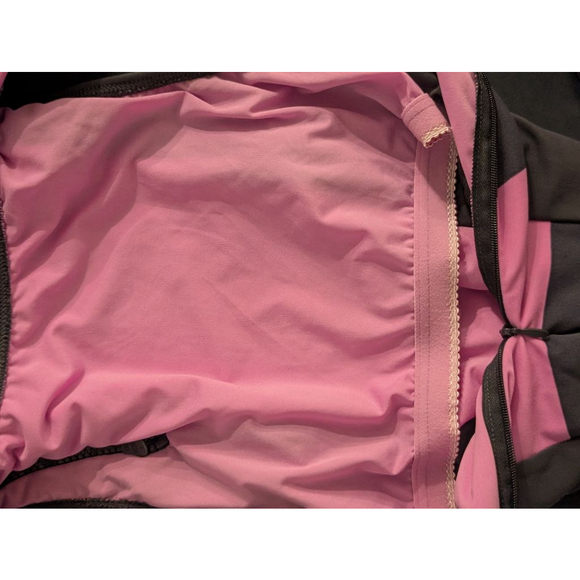 Women's DKNY Gray Pink Striped One Piece Swimsuit Size 6 - Picture 5 of 8